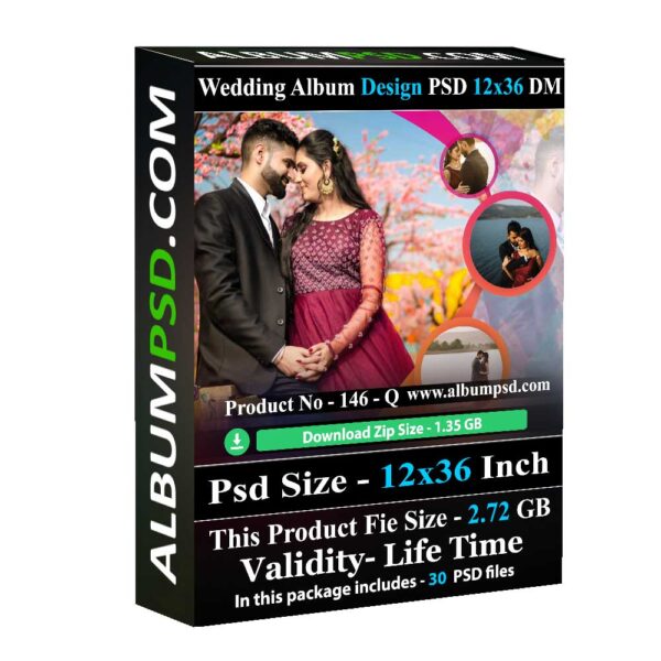 wedding album design psd – 12×36 – closeup Dm –146 - Q