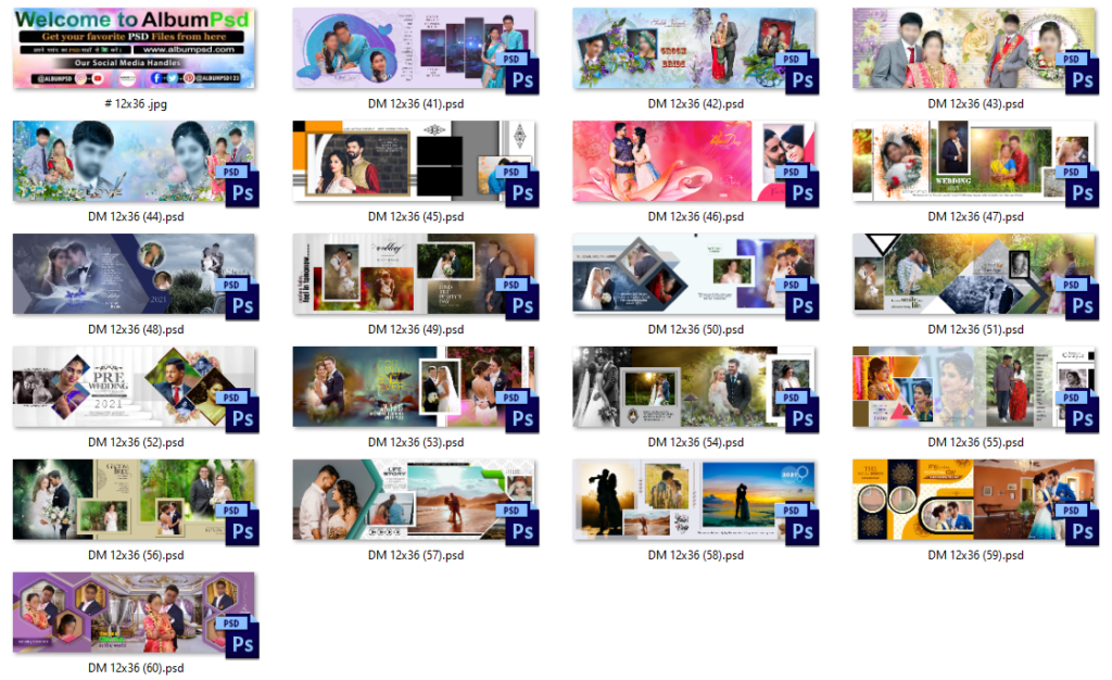 Free Wedding Album Design PSD Download (12x36) - Create Stunning Memories! - C