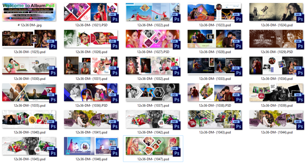 wedding album design psd – 12×36 – closeup Dm –146 - 35